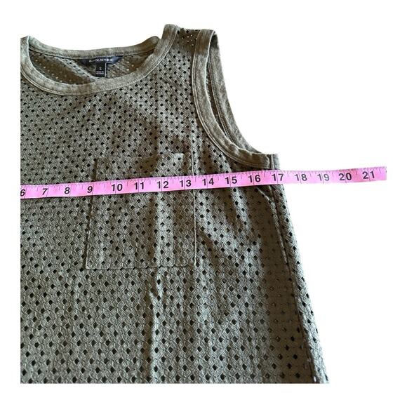 Banana Republic Olive Green Mesh Tank Top Sleeveless Blouse Size S - Picture 6 of 8